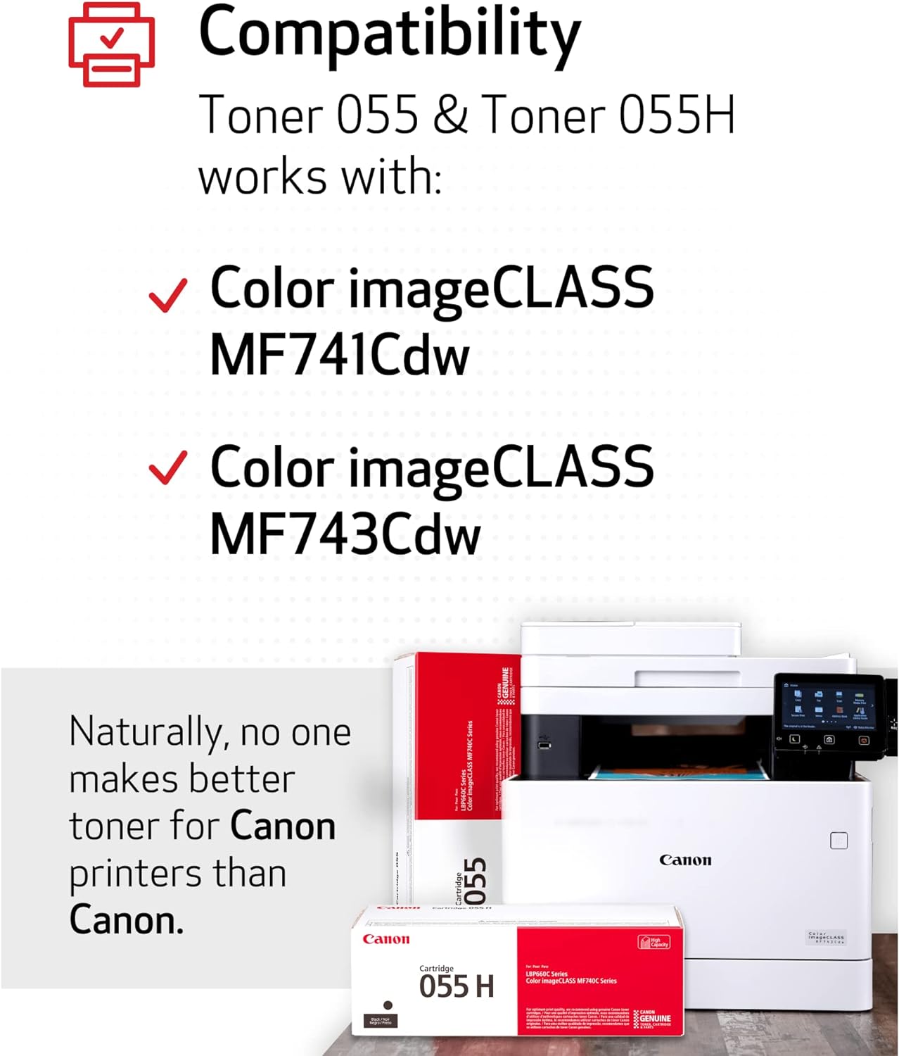 Canon Genuine Toner Cartridge 055 Black