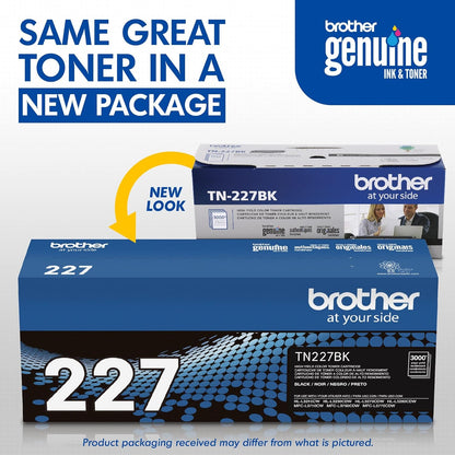 Brother Genuine TN227BK High Yield Toner Cartridge