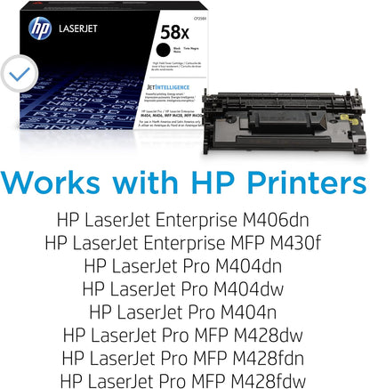 HP 58X Black Toner Cartridge | CF258X