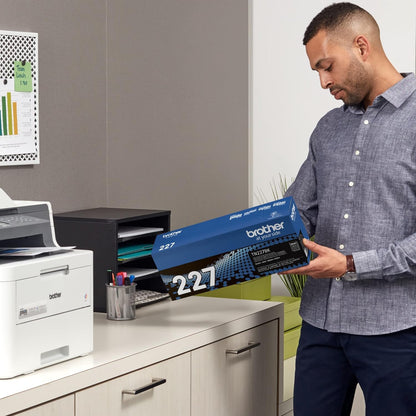 Brother Genuine TN227BK High Yield Toner Cartridge