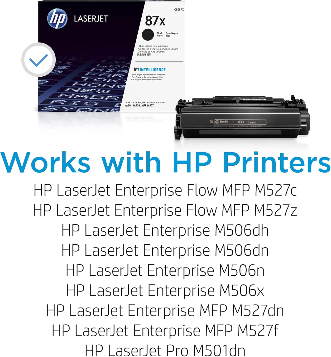 HP 87X Black High-yield Toner Cartridge CF287X
