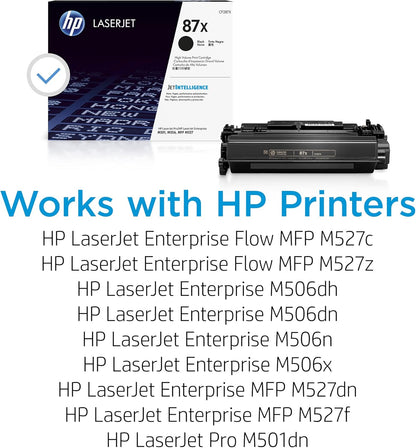 HP 87X Black High-yield Toner Cartridge CF287X